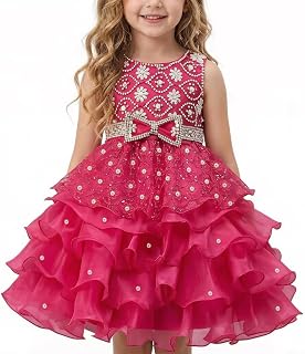 Handmade Beaded Rhinestone Girl Dress Birthday Formal Party Wedding Dresses Beauty Pageant Dress