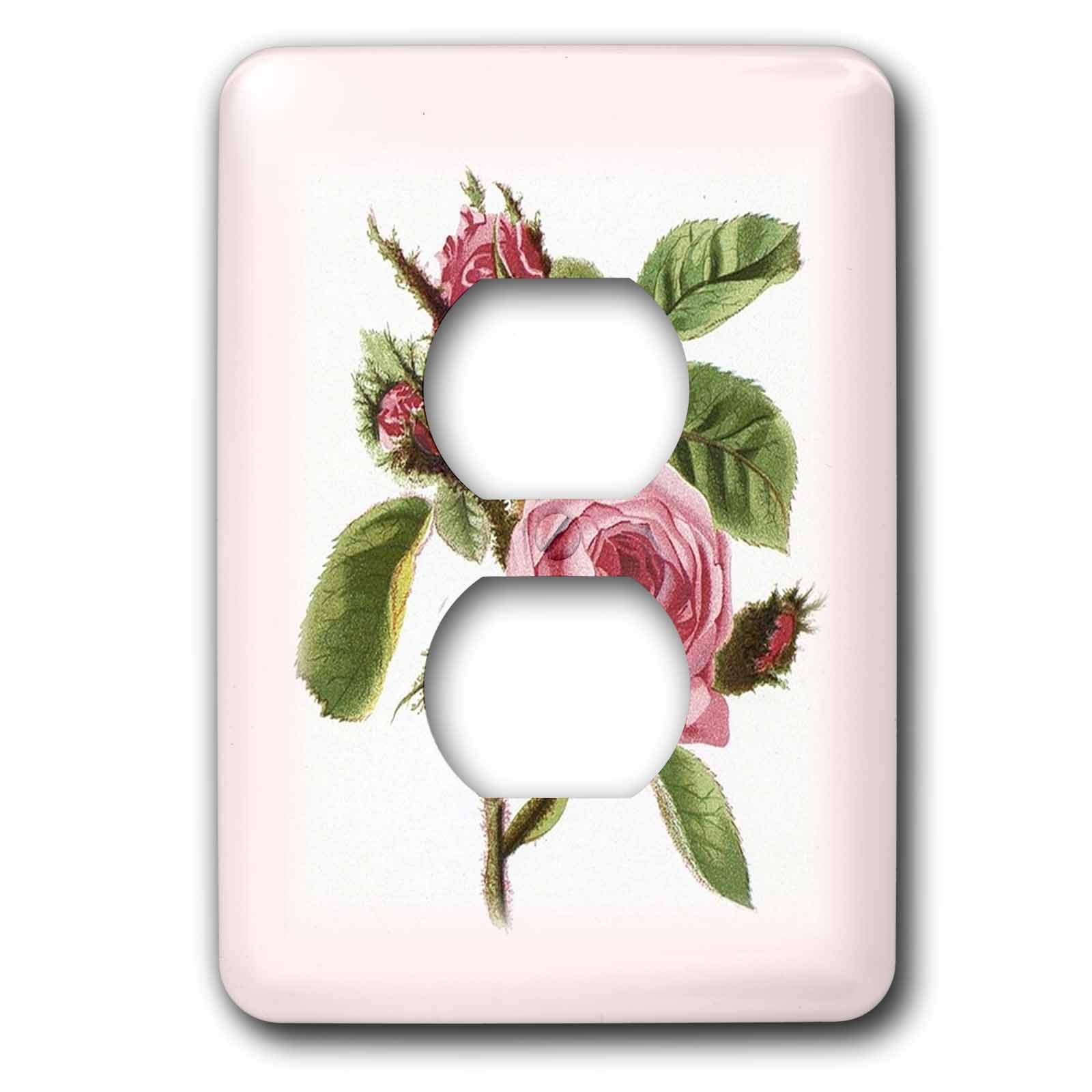 Cache-prise Rose victorien 3dRose Lsp_44839_6 pour décoration murale