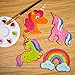 Bright Creations Wooden Unicorn Cutouts for Crafts - Rainbow Unicorn Shapes for DIY Projects and Party Decorations (3.8 x 5.5 Inch, 24-Pack)
