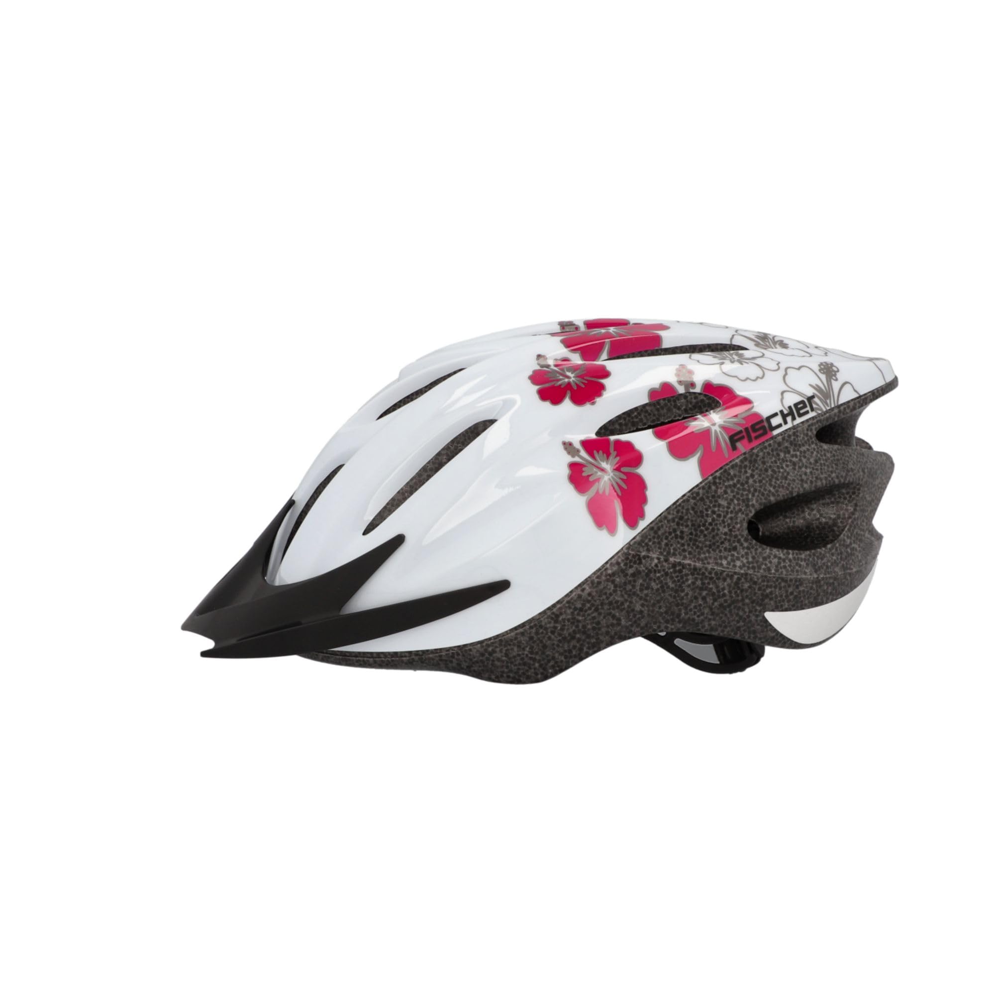 FISCHER Erwachsene Fahrradhelm, Radhelm, Cityhelm Hawaii, S/M, 54-59cm, weiß pink