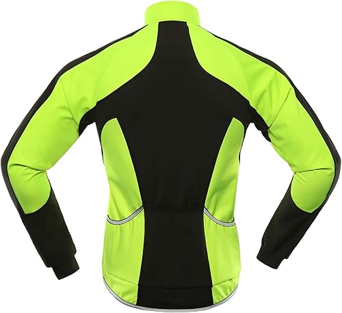 Miniatura 6 de BERGRISAR Chaqueta de ciclismo para hombre, rompevientos de invierno, para correr, senderismo, ciclismo, abrigo térmico de forro polar para golf,