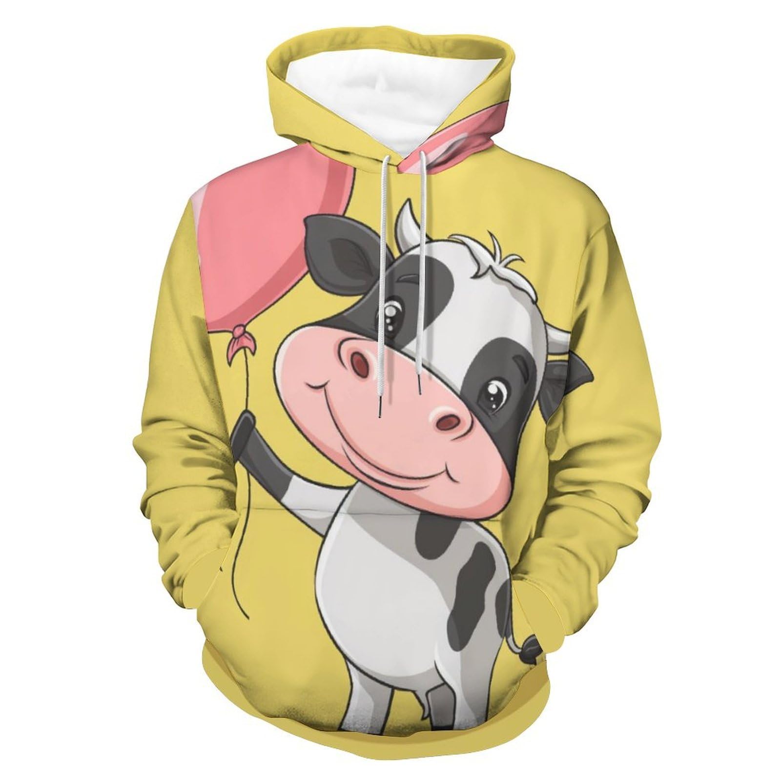 Vache en ballons sweat à capuche imprimé haute densité coupe unisexe S - 8
