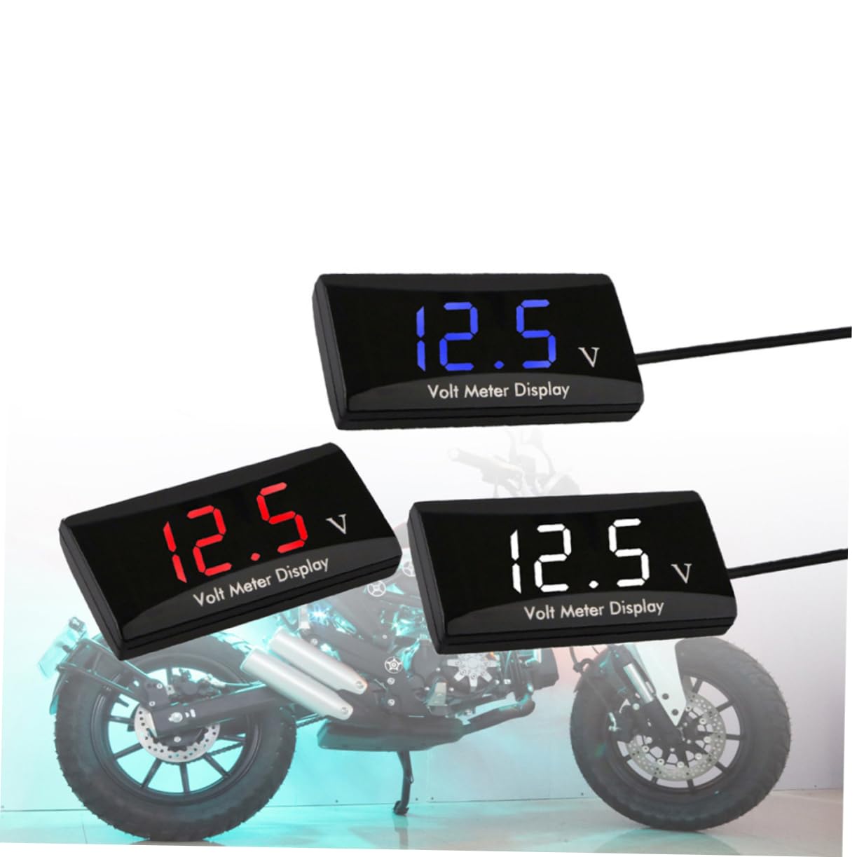 PRETYZOOM Digital Display Voltmeter Dc Car Motorcycle Battery Voltage Gauge for ATV ATV