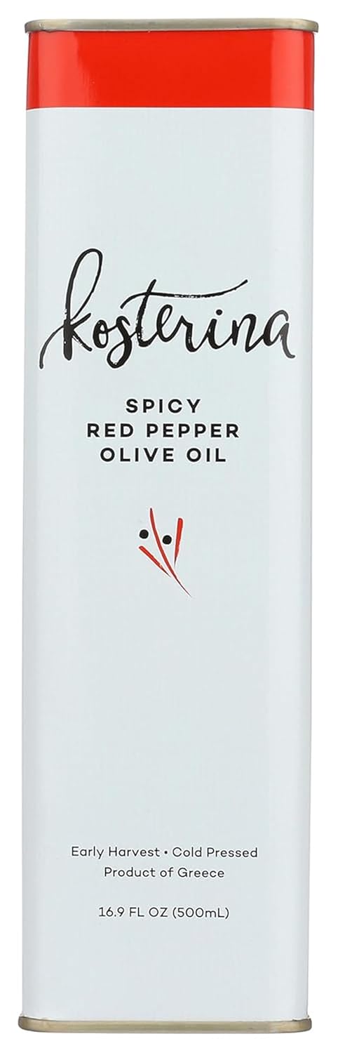 Kosterina - Original Extra Virgin Olive Oil, Cold-Pressed Greek EVOO, 2022/23 Early Harvest, Made with Koroneiki Olives, Natural Superfood, Polyphenol Rich, High Antioxidants, Tin | 16.9oz (500ml)