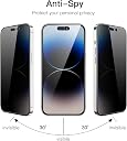 OpenTech Privacy Tempered Glass Screen Protector Compatible For iPhone 14 Pro Max (6.7 Inches) With Edge-To-Edge Protector Coverage And Easy Installation Kit for Smartphone gallery image