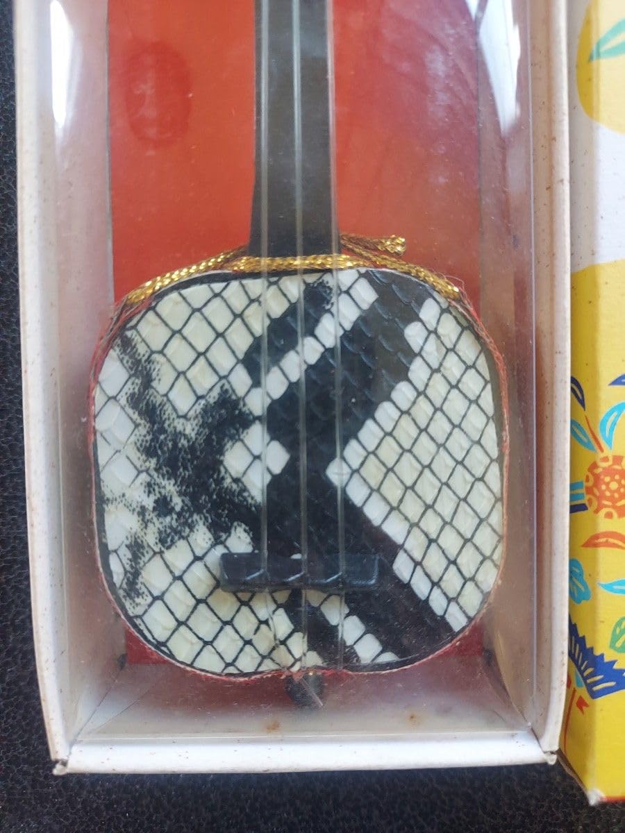 三味線蛇皮線 ミニチュア レプリカ】三線 蛇味線 全長約61cm 約431g 蛇