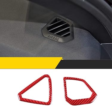 Fit for BMW Z4 G29 2017-2020 Car Dashboard Air Outlet Sticker Soft Carbon Fiber Car Interior Decor Strip Car Interior Accessories Carbon Fiber Red