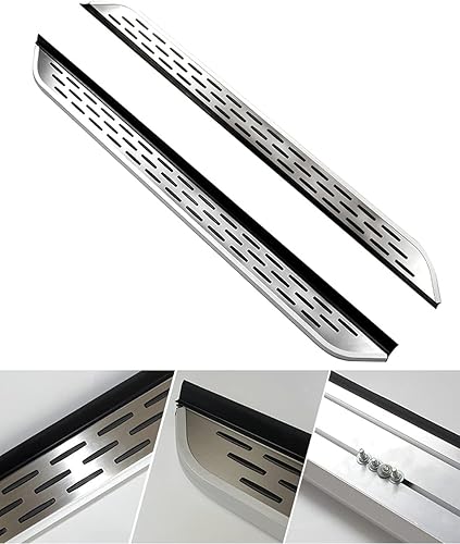 Miniatura 8 de 2 barras Nerf plateadas con estribos negros para Nissan X-Trail Rogue T33 2021-2023