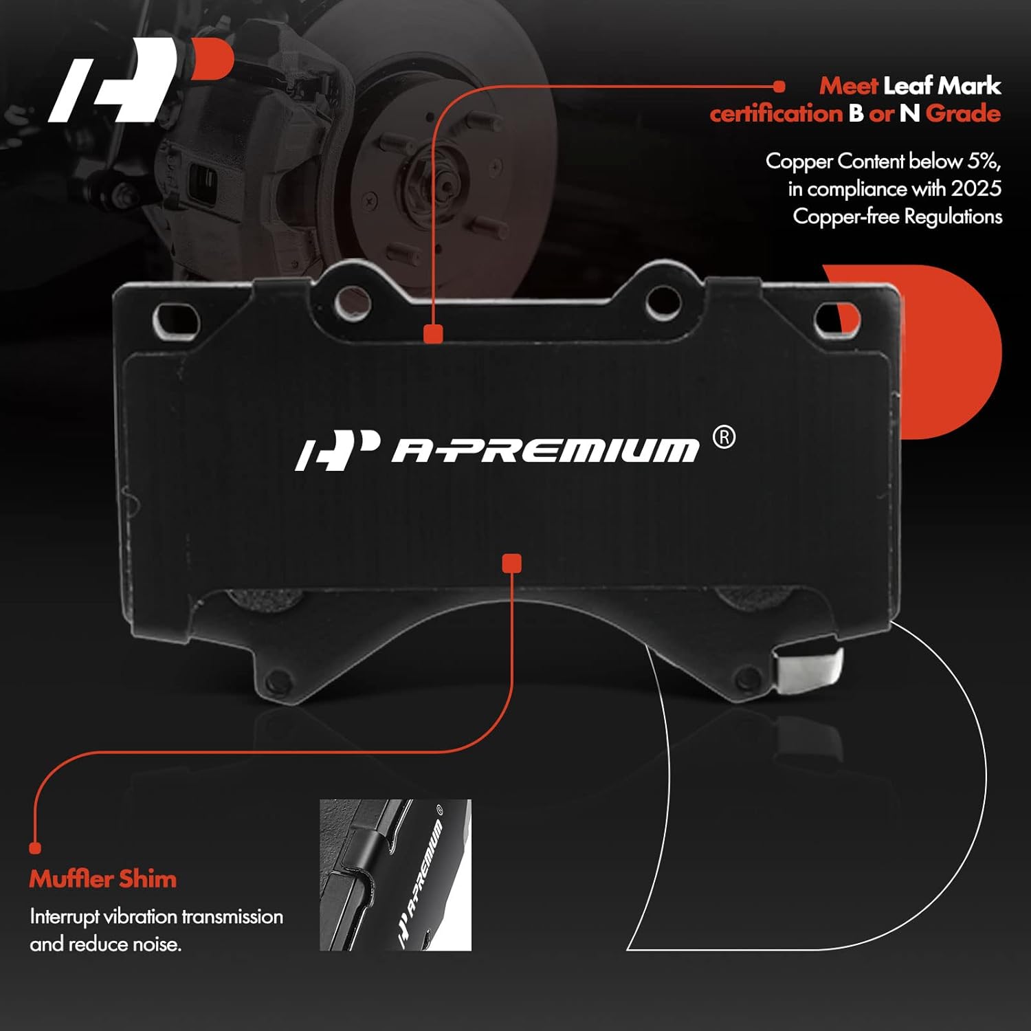 A-Premium 13.92 in(353.5 mm) Front Drilled and Slotted Disc Brake Rotors + Ceramic Pads Kit Compatible with Select Toyota and Lexus Models- Sequoia 08-21, Tundra 07-21, Land Cruiser 16-20, LX570 16-20