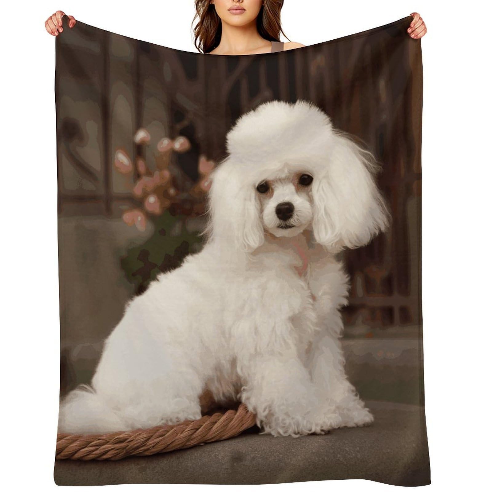 Fekiloot Style French Poodle Throw Blankets Camping Blanket40 X50