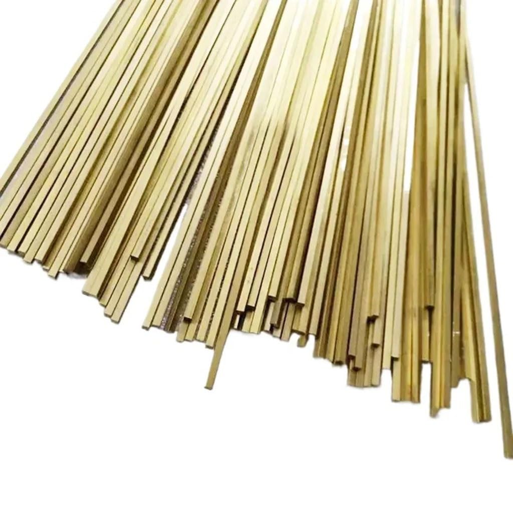 H59 Mosiężny pręt kwadratowy z płaskim drążkiem | 5 sztuk 1x1-2,5x2,5x500mm H59 Mosiądz: Pasy do zbiorników na wodę, rury, produkty tłoczone(1.5x1.5x500 mm)