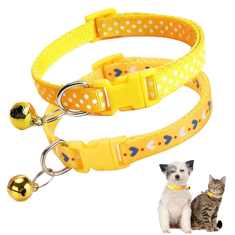 Collier jaune miniature chaton et chiot pour ne plus perdre votre animal