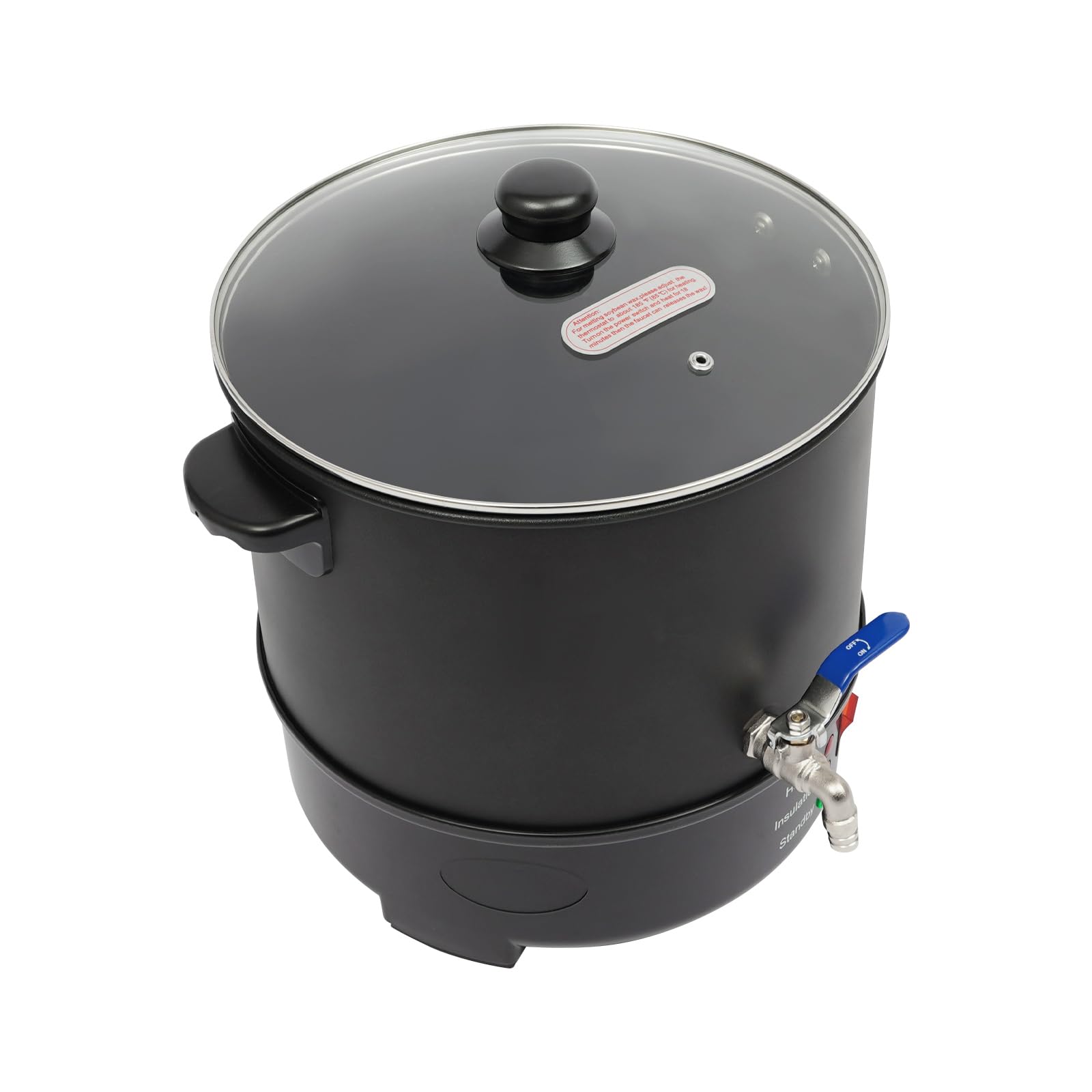 Lumivew Scaldacera da 1000 W, in acciaio inox, per la produzione di candele, con rubinetto in rame, intervallo di temperatura 50-100 °C, adatto per cera di soia, cera d'api, cera di paraffina (10 l)