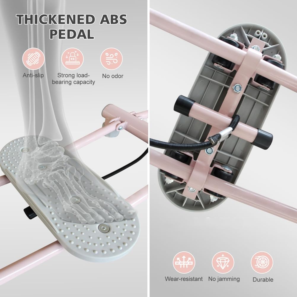 Attrezzo per Allenamento Sci Casa, Attrezzo Gambe E Corpo Snello con Barre Regolabili E Contatore, Portata 300 kg E Allenamento Completo del Corpo, per Allenare Resistenza, Equilibrio