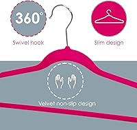 Vista 2 de Perchas de terciopelo, 10unidades (8 colores)