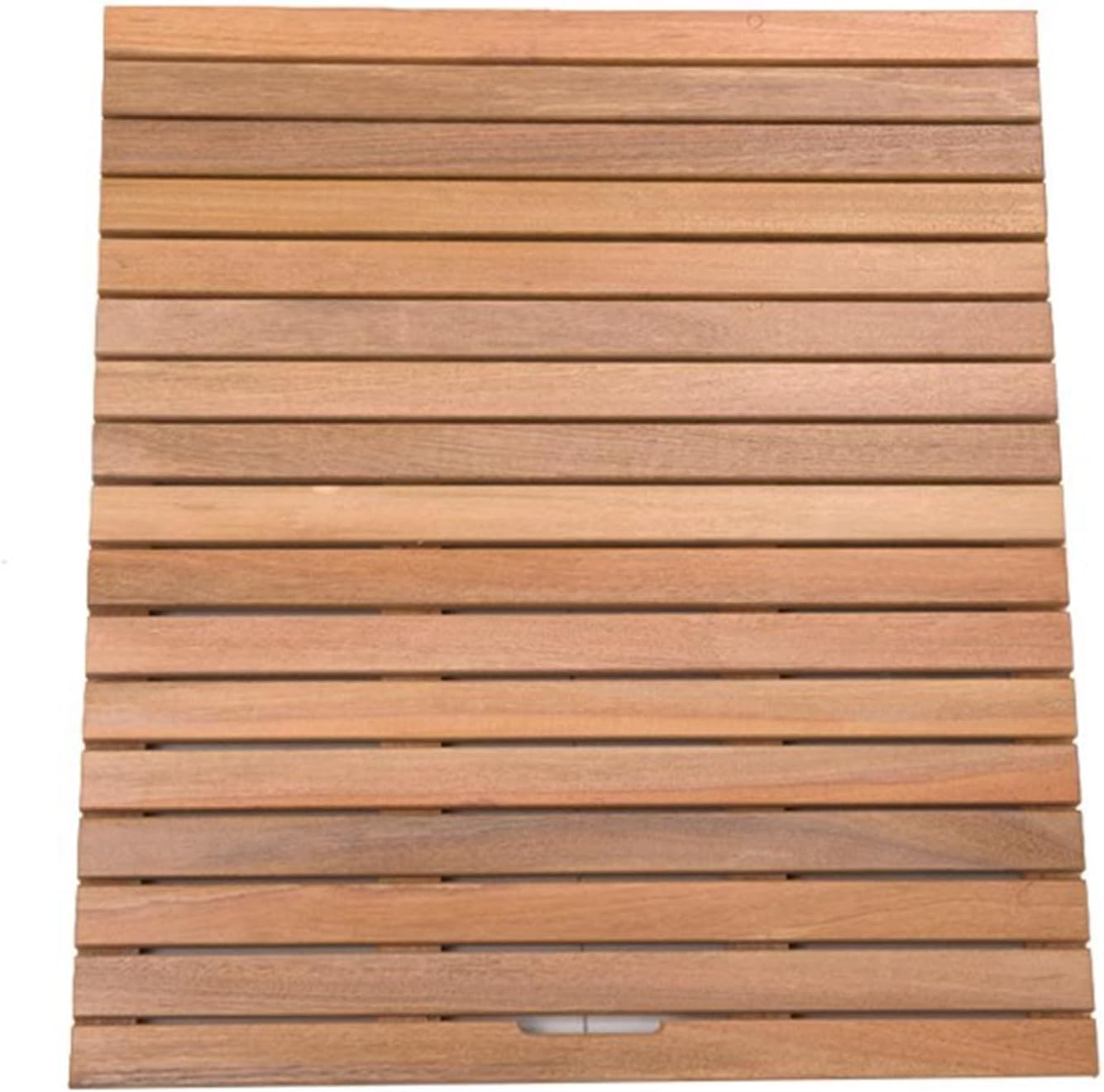 Tapis de douche de luxe en teck – Grille de spa en bois antidérapant pour salle de bain, sauna et piscine – Design élégant antidérapant – Bois naturel pour un confort ultime