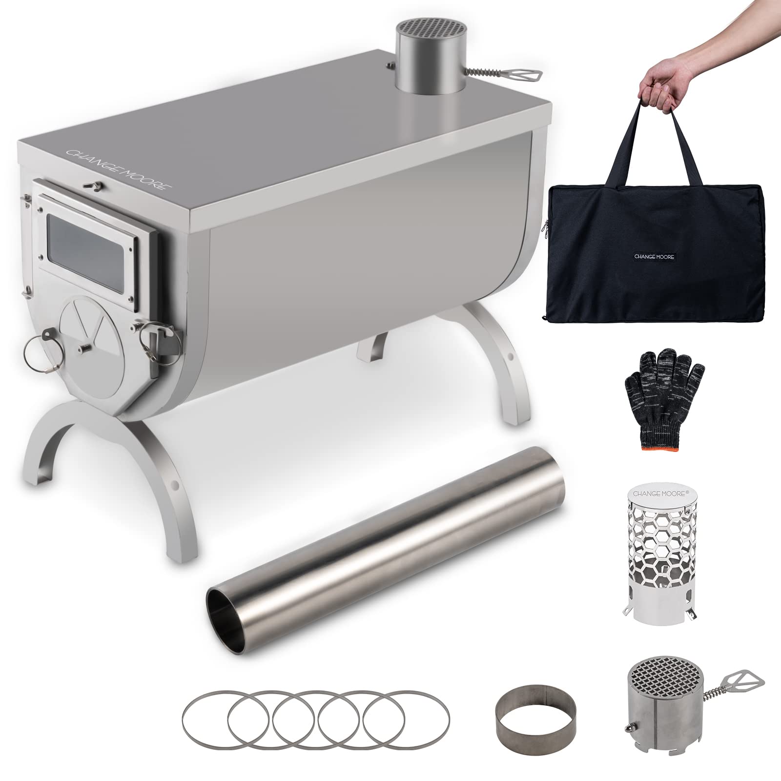 Buy CHANGE MOORE Ultralight Tent Stove Portable Wood Burning Stove with