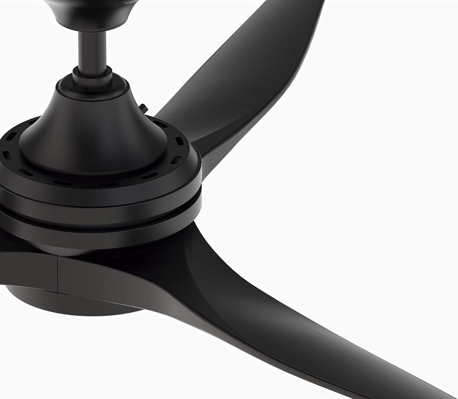 Close-up of the Fanimation Spitfire MA6721BBL motor housing