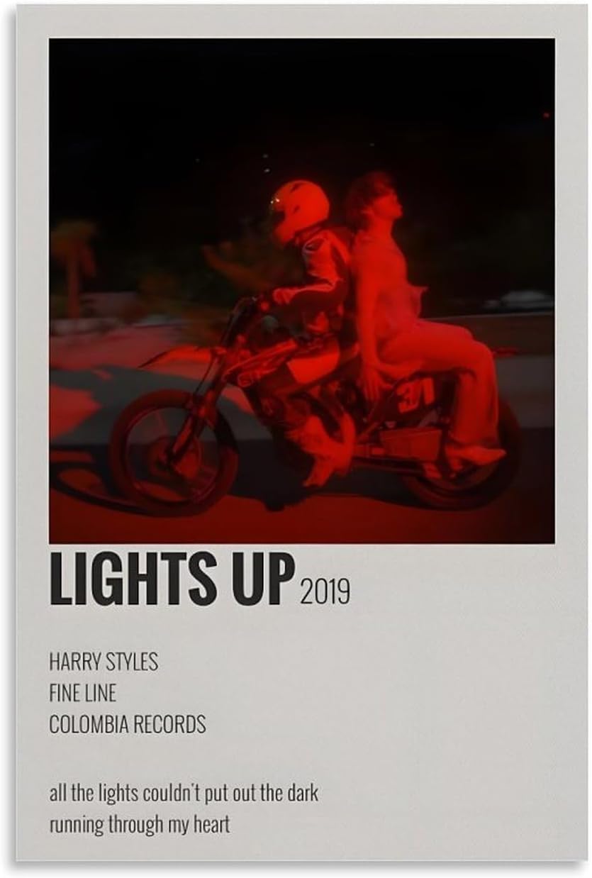 CSPLJQRYX Nshdahns HARRY STYLES LIGHTS UP Affiche D'album De Musique