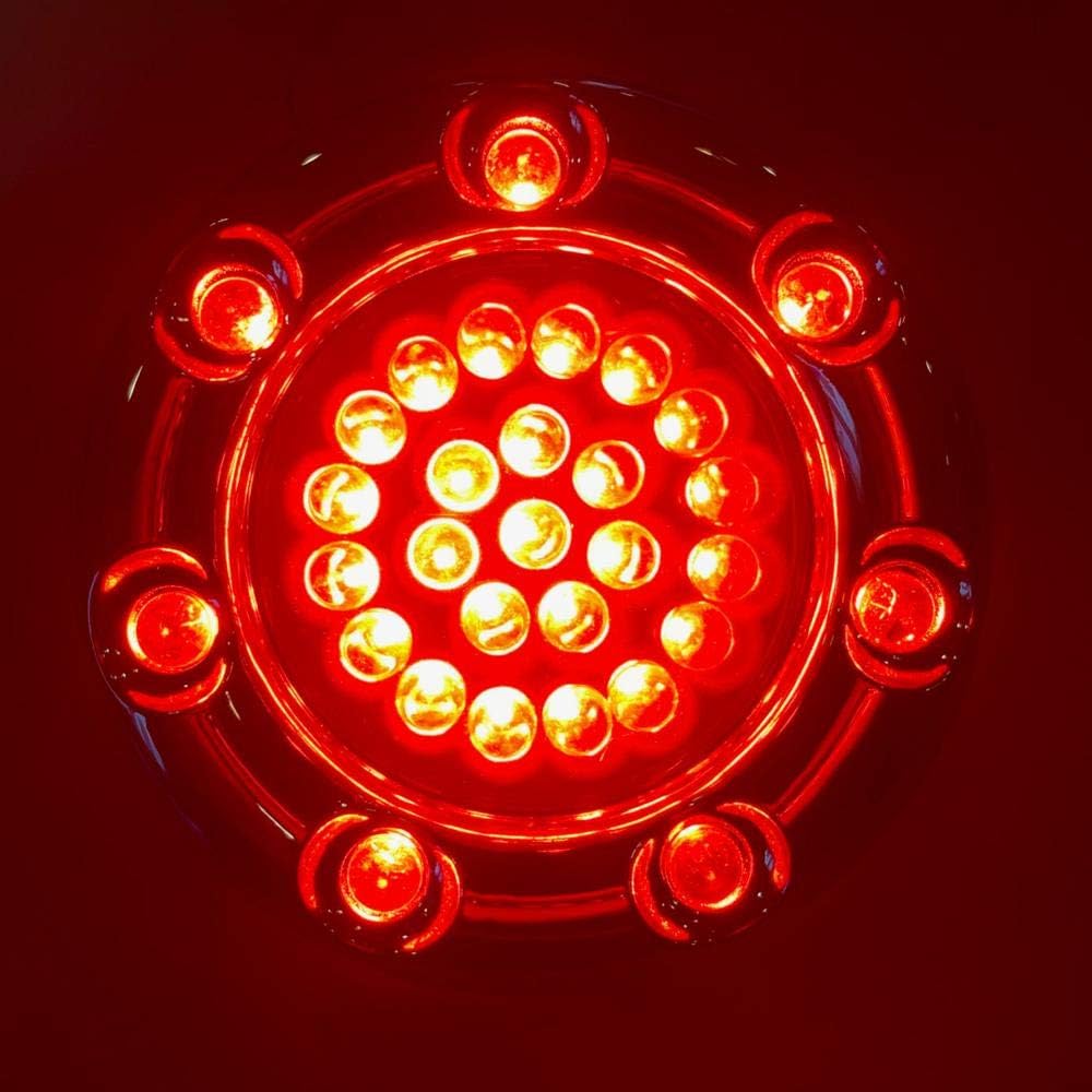 Eagle Lights 2 Inch Bullet Rear Infinity Beam LED Turn Signals with LED Ring Covers for Harley Davidson - Chrome Covers / 1156 Base