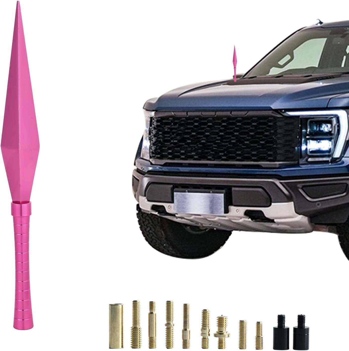 Car Antenna Replacement for Chevy Silverado and GMC Sierra Accessories Ford F150 F-150, Ford F150 Accessories | Truck Antenna F250 F350 | Motorcycle Antenna for Harley (Rose, 7.8in)