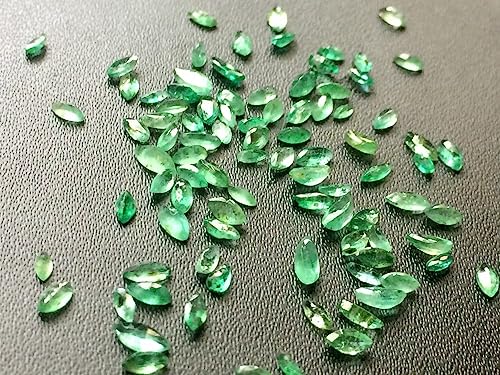 Émeraude naturelle marquise 2x3mm-3x4mm pierres précieuses en vrac PGPA155 - 6