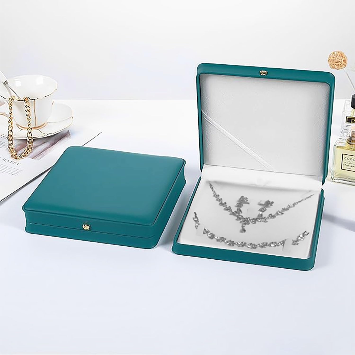 3 pcs Necklace Set for Women, Wedding Jewelry Sets for Brides, Jewelry Set with White AAA Cubic Zirconia, for Bridal Bridesmaid - Image 7