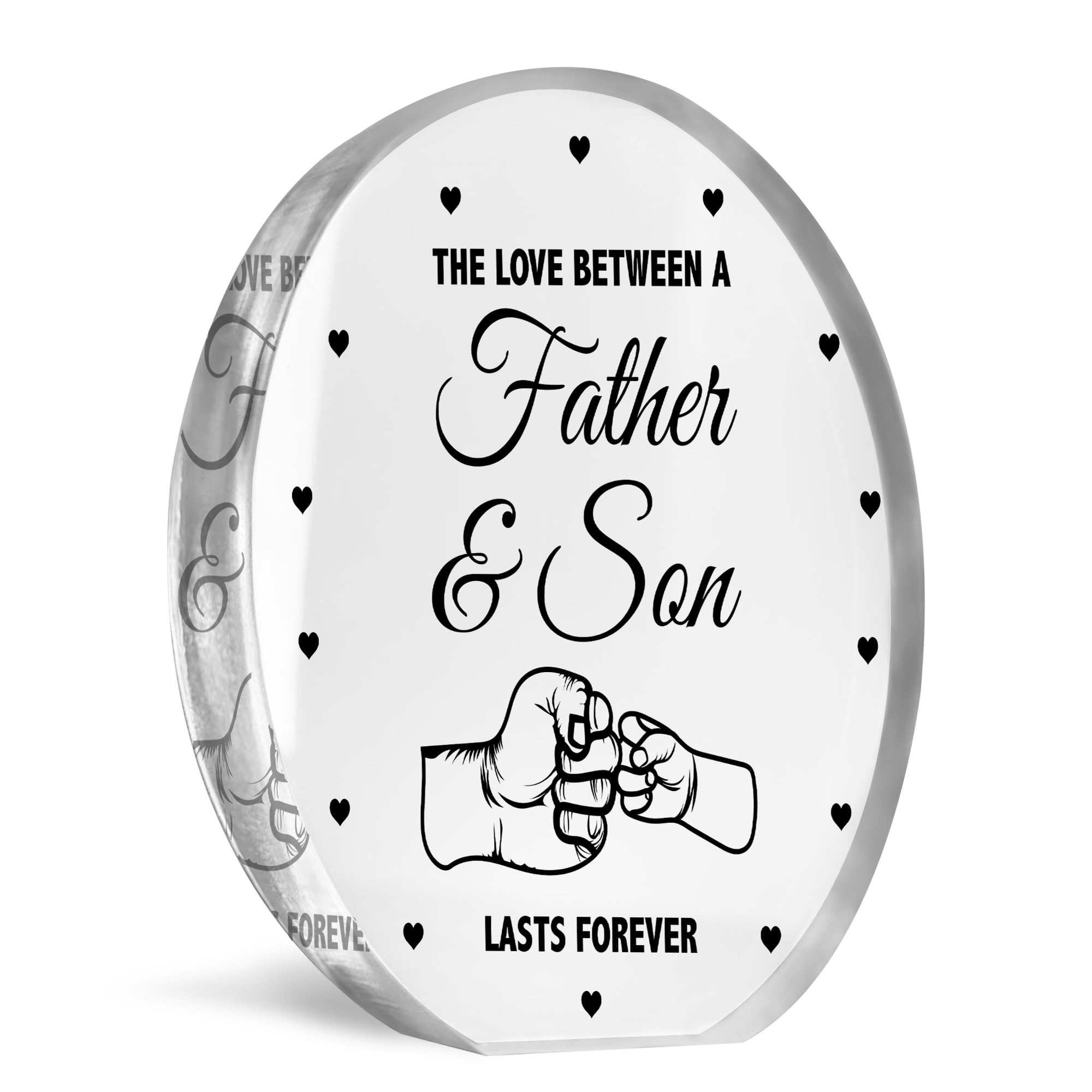 Red Ocean Dad Gifts from Son Beautiful Acrylic Plaque Father And Son Plaque Christmas Birthday Gifts For Dad Son Fathers Day Presents Gifts For Dad Son Best Friend Gift Thank You Gift For Him