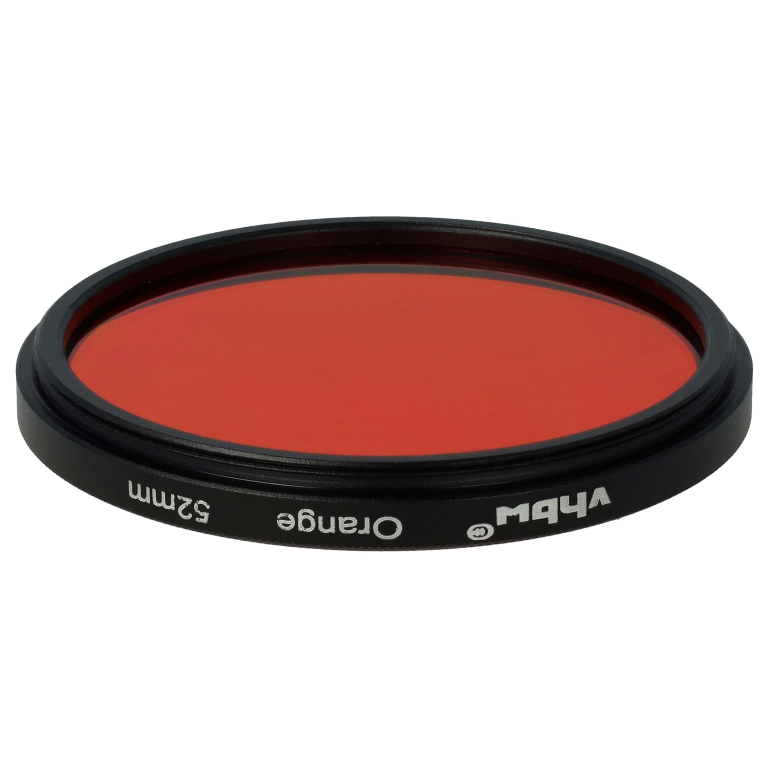vhbw Uniwersalny filtr kolorów do obiektywów z gwintem 52mm - filtr pomarańczowy