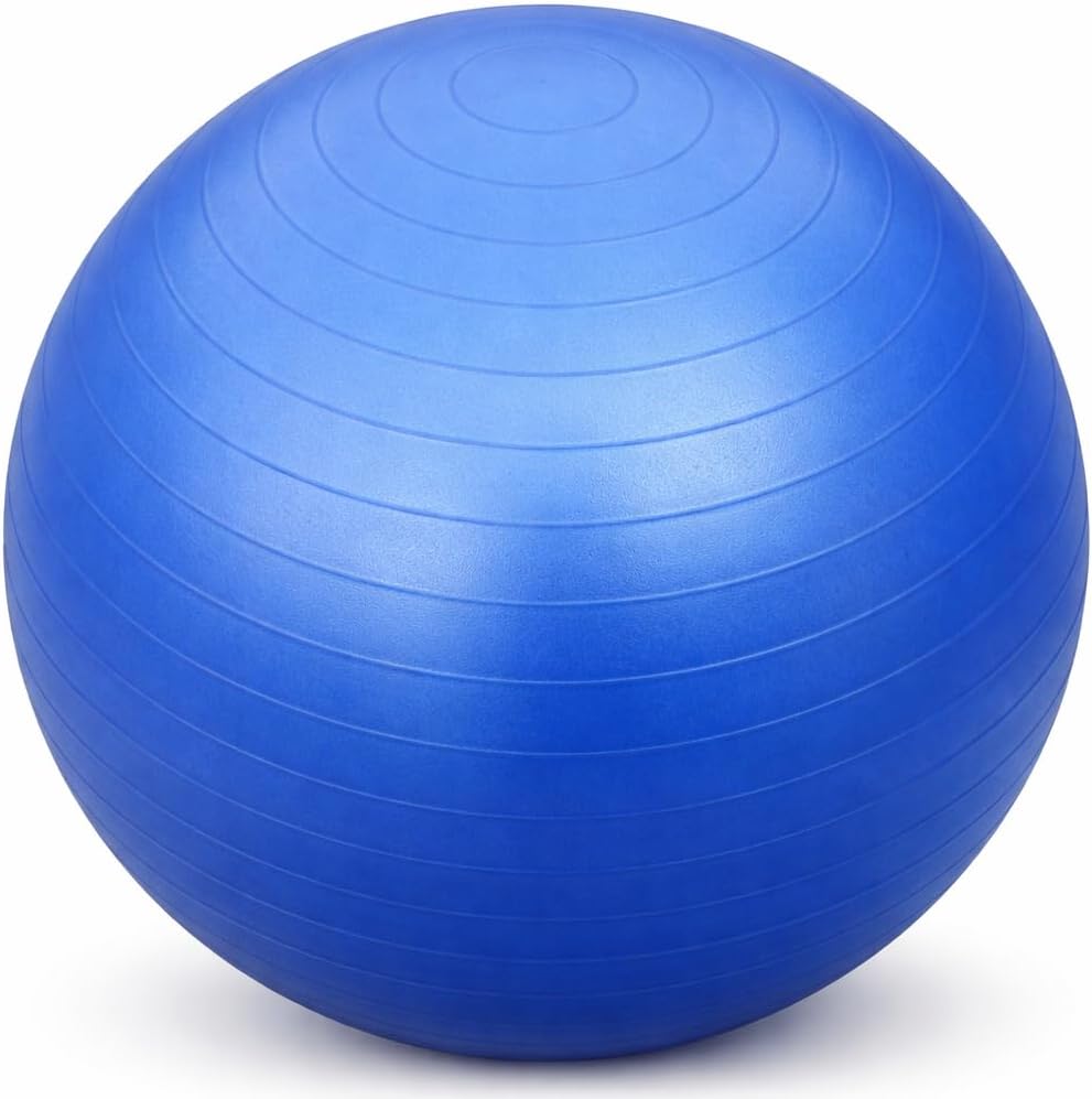 FFitness Total Body Balance Ball for Prenatal Gymnastics, Big Gym Ball (55 65 75 85 95 cm) Anti-Burst for Core Stability Abdominal Exercises, Endurance, Strength Training