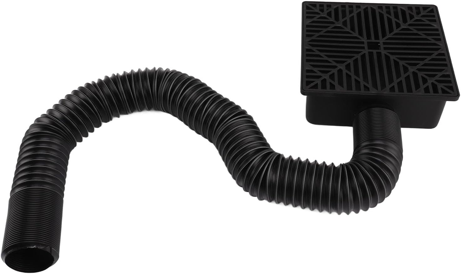 Gutter Downspout Extender | Flexible Pipe Extension & Low Profile Catch Basin | Diverts Rainwater from House Foundation/Yard/Garage | Sturdy PVC, Easy Installation