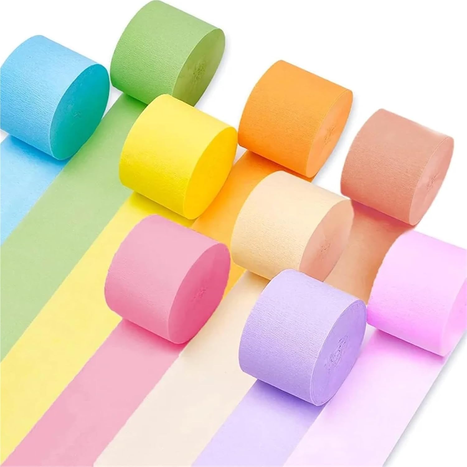 Crepe Paper Streamers 9 Rolls 738ft Assorted Colored Party Streamers Colors Supplies for Birthda