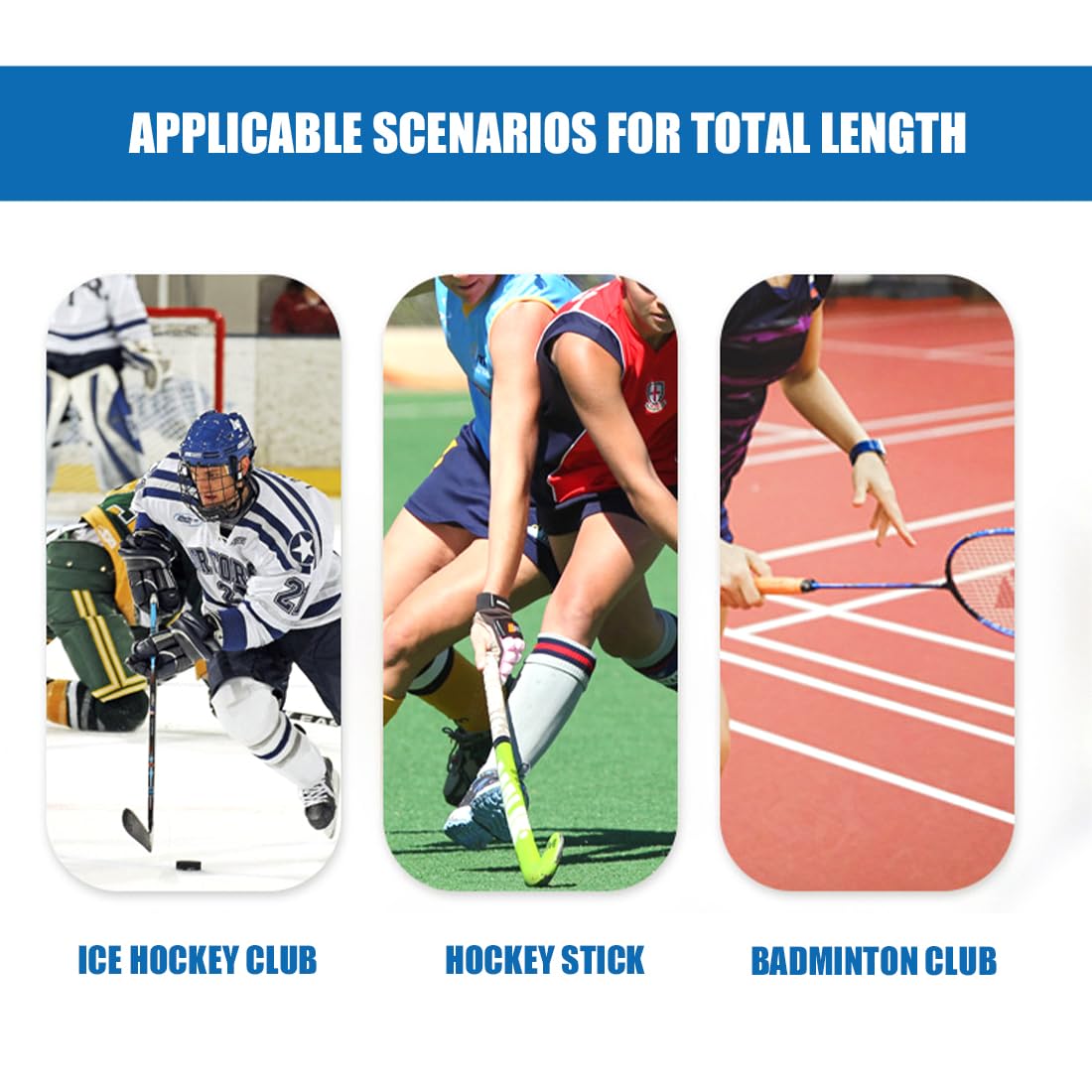 Grip Tape Sports Cinta Antideslizante y Autoadhesiva para Hockey sobre Hierba Cinta de Agarre Antideslizante para Golf Tenis Bádminton y Barra de Dominadas
