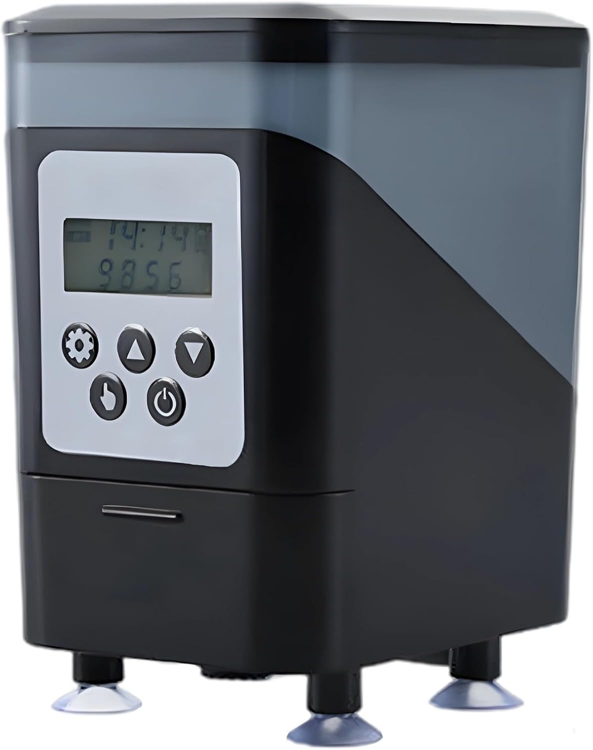 Fish Feeder, Automatic Aquarium X1 Pro with LCD, Automatic Adjustable Dispenser, Moisture-Proof, 3 Outlets, Large 15.22 Oz/450 Ml Capacity, 3 Suction Cups, Fish and Turtle Universal
