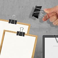 Vista 7 de Ufmarine Clips pequeños para carpeta de 1 pulgada, (144 piezas) Clips pequeños de papel para oficina