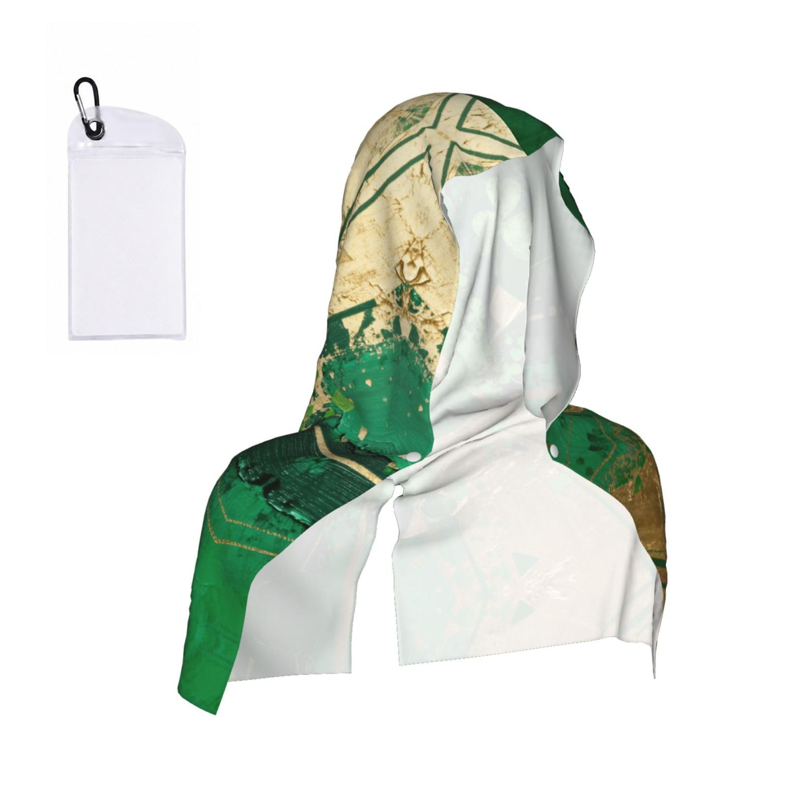 CNTDBU Runes Cooling Towel Hooded-Instant Chill Neck Cover for Sports, UV Cooling Rag for Running Gym
