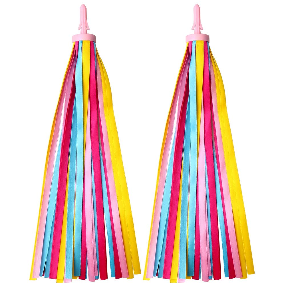 1 Pair Kinder Fahrrad Luftschlangen Weihnachtsgeschenke Lenker Bunte Bänder Streamer Fahrrad Griffe Quasten Bänder für Dekoration