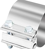 Vista 8 de 3.5 pulgadas 3.5 "Butt Joint Escape Band Clamp Sleeve Acero Inoxidable 2pcs