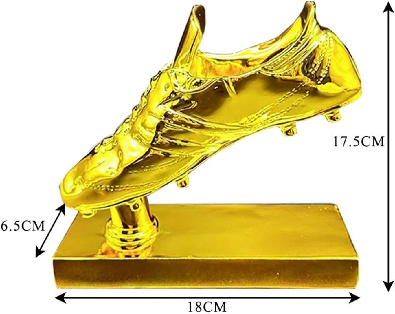 Soccer Trophy Golden Boot Resin Figurine for Home Display