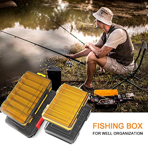 Estojo de armazenamento, Andoer 4 PCS Caixa de pesca isca de pesca Caixas de anzol Lateral Caixa de