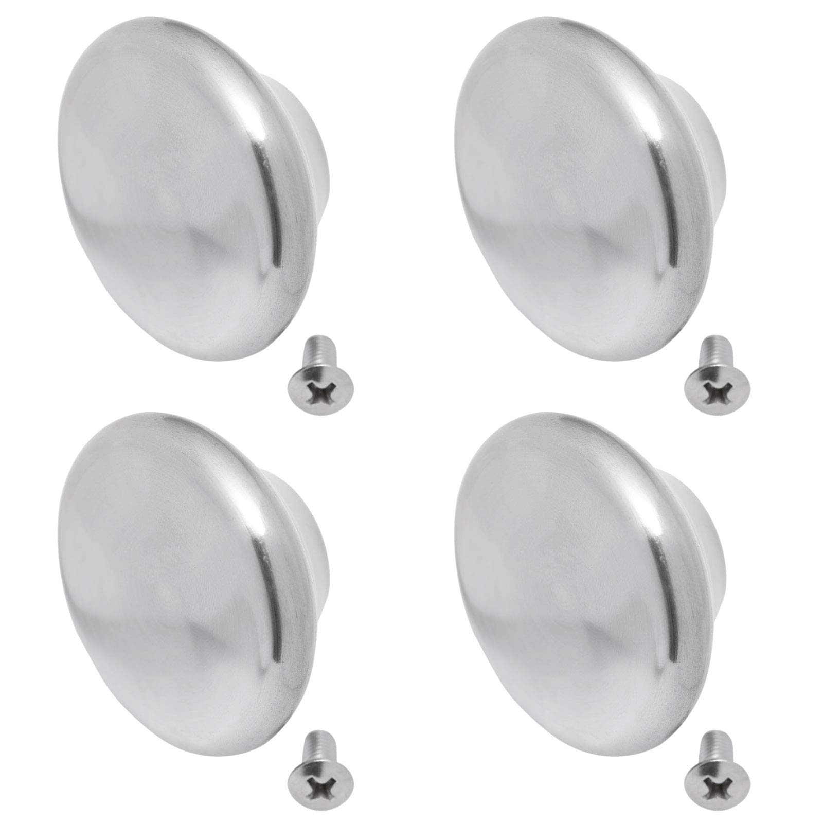 First4spares Silver Knob Handle For Le'creuset Cookware, Lids And Pans (Pack Of 4)