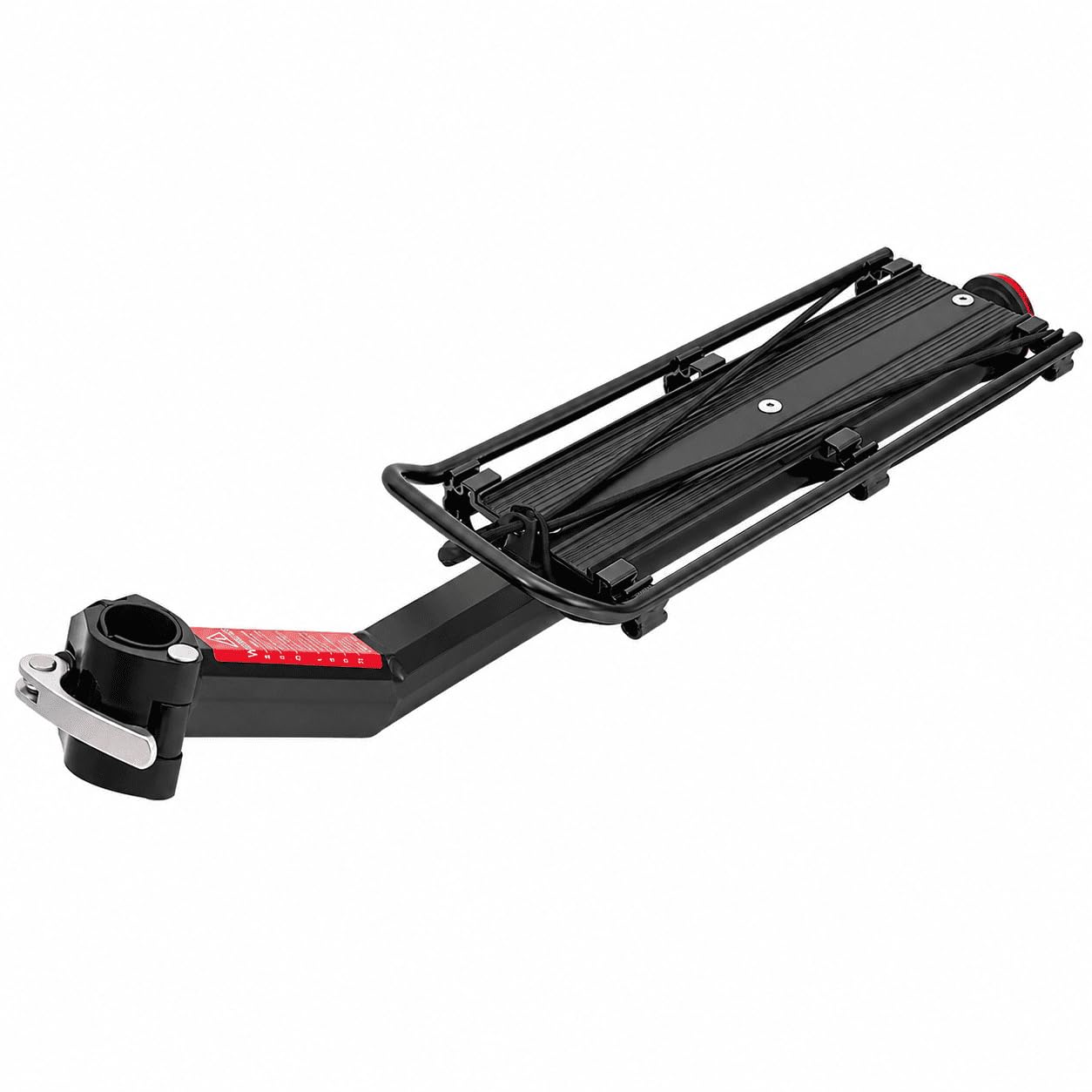 MidGard Fahrrad Gepäckträger für Sattelstütze aus Aluminiumlegierung, mit Reflektor- verstellbar für 24-29 Zoll Fahrräder, belastbar bis maximal 9 kg