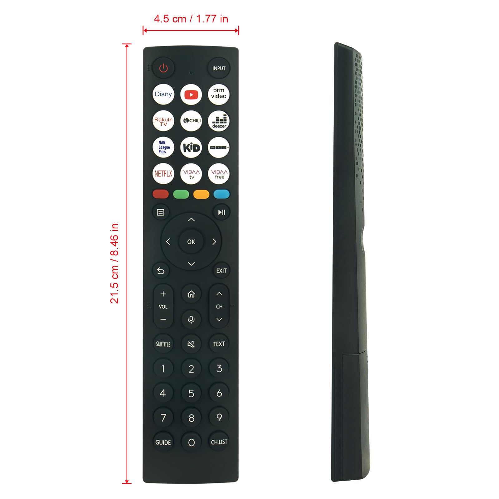 ALLIMITY ERF2O36 Telecomando vocale Sostituzione Compatibile con Hisense QLED TV 58A6K 75A6K 43A6K 55A6K 70A6K 55E7KQ-Pro 65E7KQ-Pro 75E7KQ-Pro 43A7KQ 50A7KQ 55A7KQ 65A7KQ 75A7KQ 80A7KQ ERF2O36H(0011