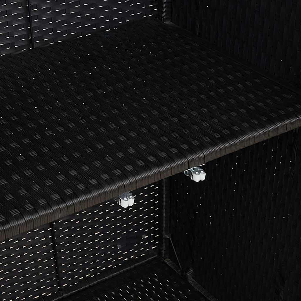 vidaXL Aufbewahrungsschrank mit Regal Schwarz 100 x 36 x 102 cm Rattan, Eleganter Wohnzimmer-Speicher, praktischer Rattan-Schrank, moderner Multi-Organizer für Innenräume