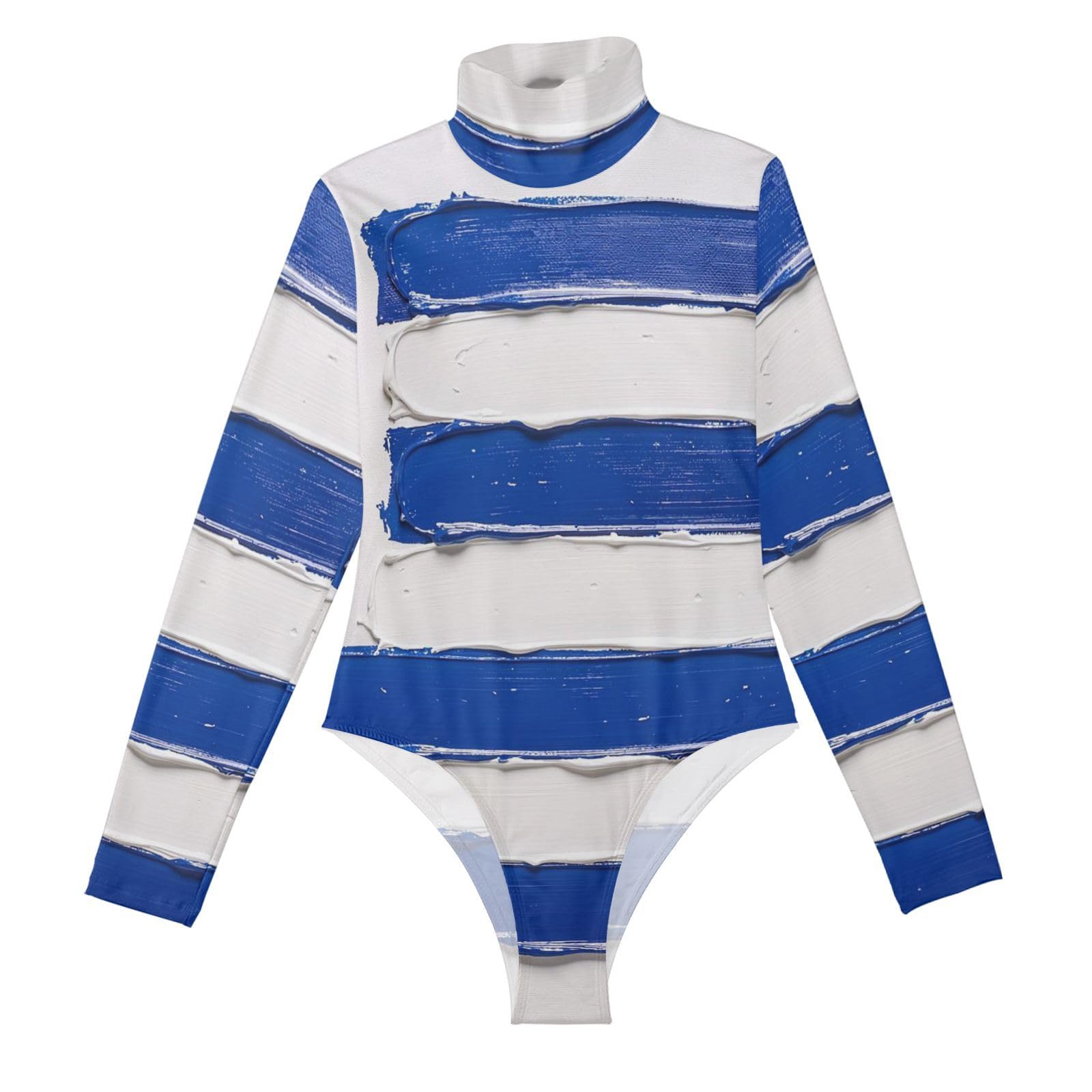 Camiseta moldeadora GuoChe con control de abdomen y cuello alto falso estilo pintura 8
