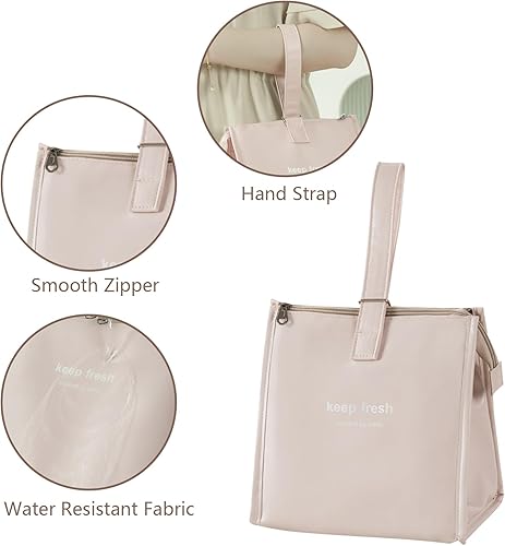 Miniatura 3 de Lizbin Bolsa de almuerzo para mujeres, lonchera para mujeres y hombres adultos, bolsa de almuerzo pequeña a prueba de fugas, bolsa enfriadora, bolsa