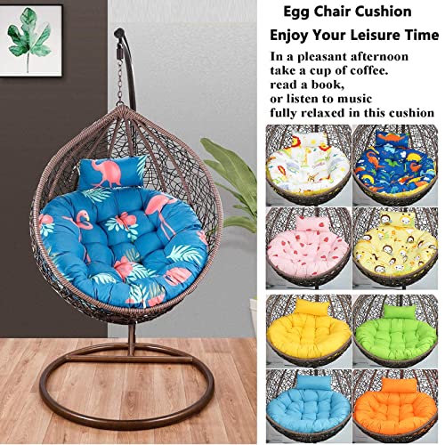 Ztgl Hanging Egg Chair Cushion Only, Round Swing Chair Cushion Replacement, Thick Large Hanging Hammock Chair Seat Cushion, Washable Papasan Cushion, Rattan Chair Pads,White,Diameter 105 Cm #TOP1