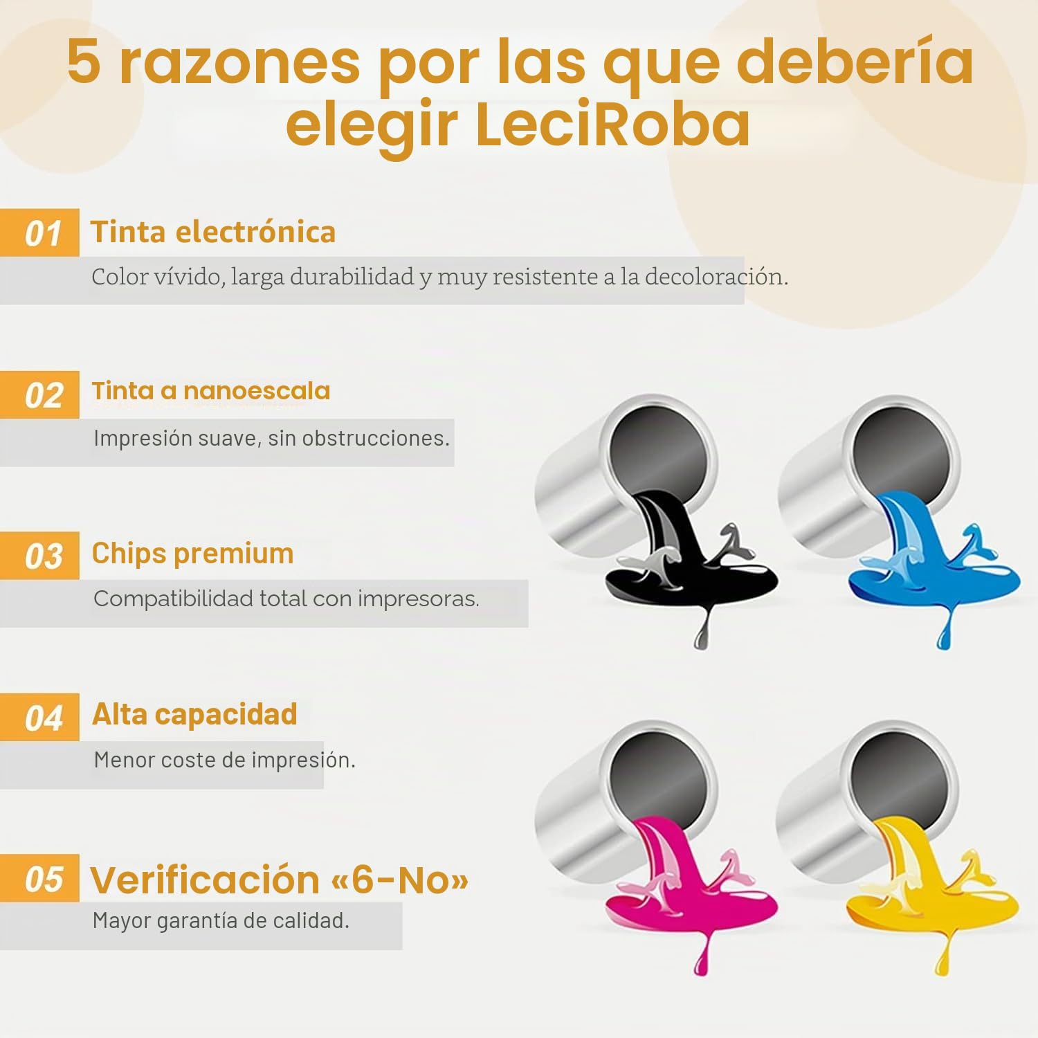 LeciRoba LC527 LC-527 Tinta para Brother LC-527BK LC-527C LC-527M LC-527Y Cartuchos de Tinta para Brother MFC-J4550DW MFC-J4350DW Impresora (paquete de 4)