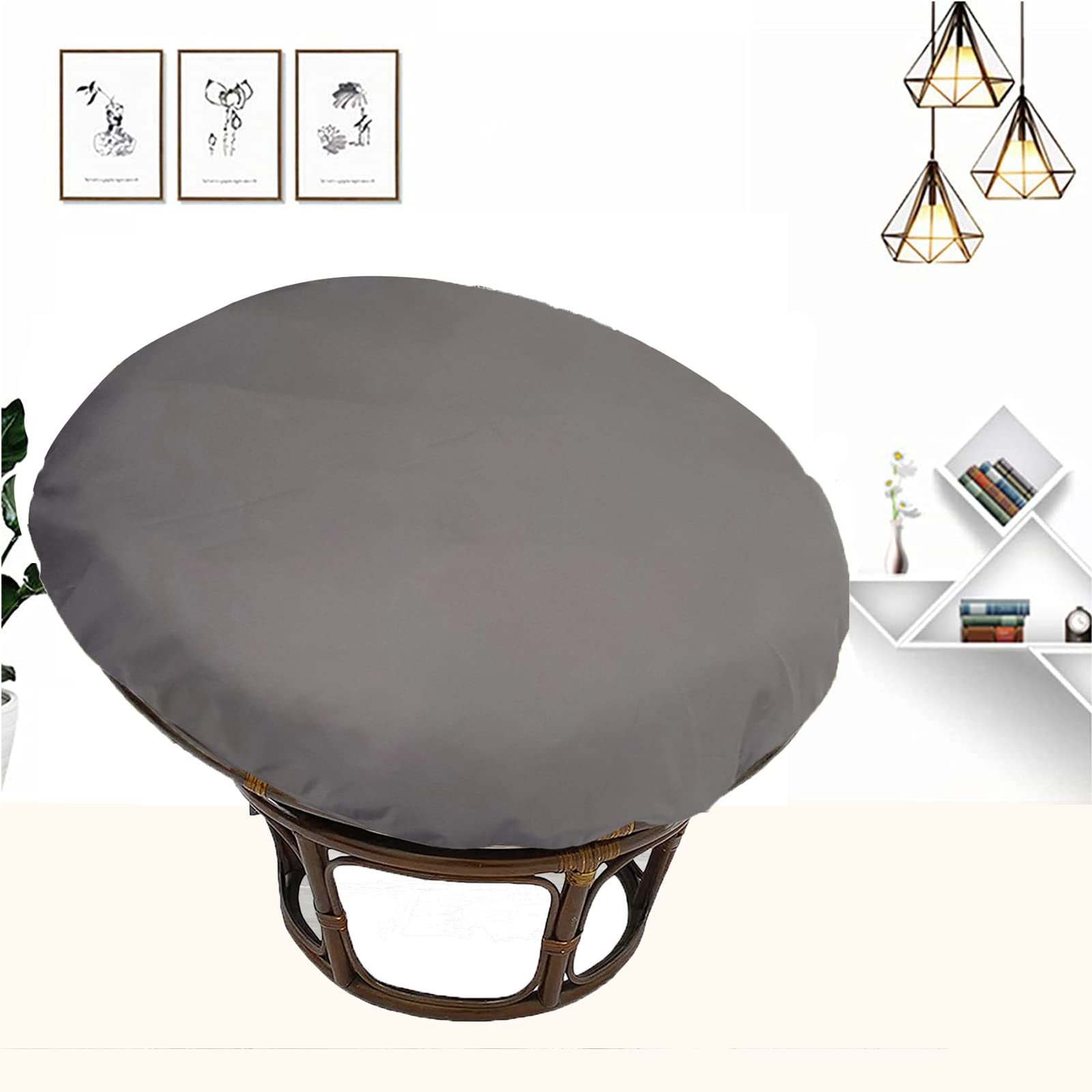 Fodera Impermeabile Per Cuscino Papasan – Morbida Microfibra Per Sedia A Uovo, Con Cinghie Di Fissaggio E Cerniera, Varie Misure (100x100 Cm)