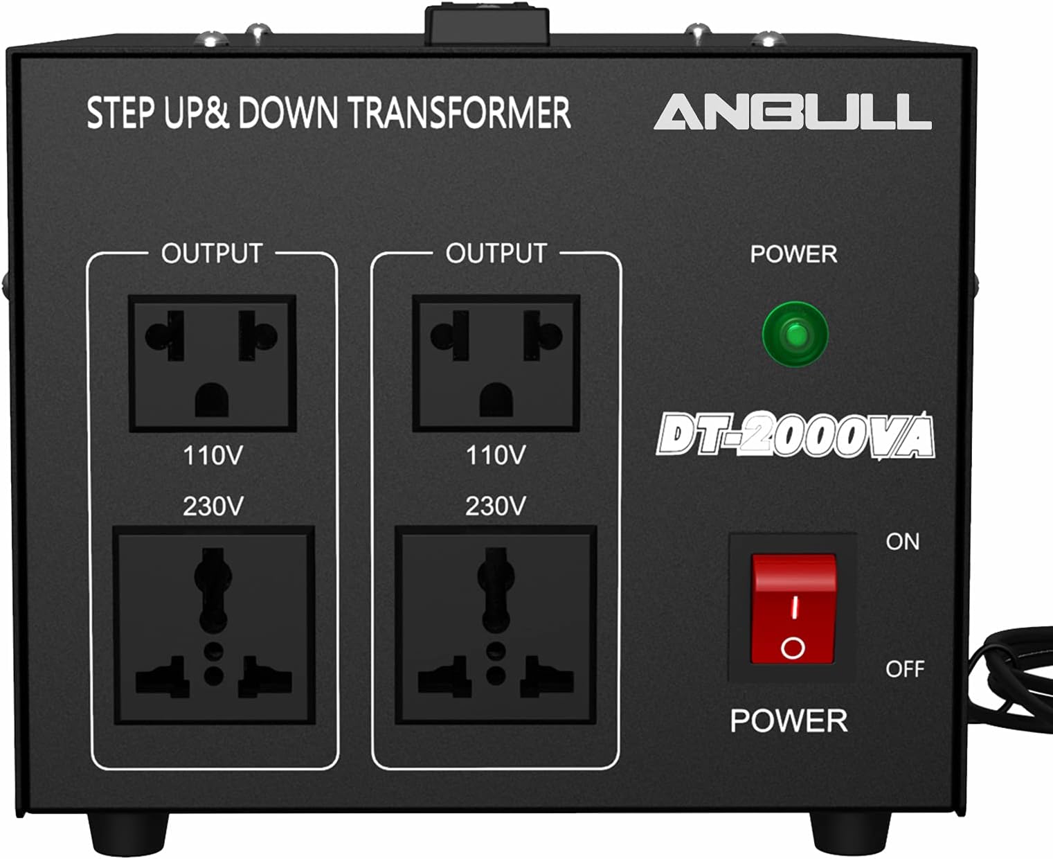 Anbull Voltage Converter 2000 Watt Voltage Transformer, 220V / 230V / 240 Volt to 110V / 120 Volt or 110V / 120 Volt to 220V / 230V / 240 Volt, Heavy Duty Step Up & Down Transformer Converter